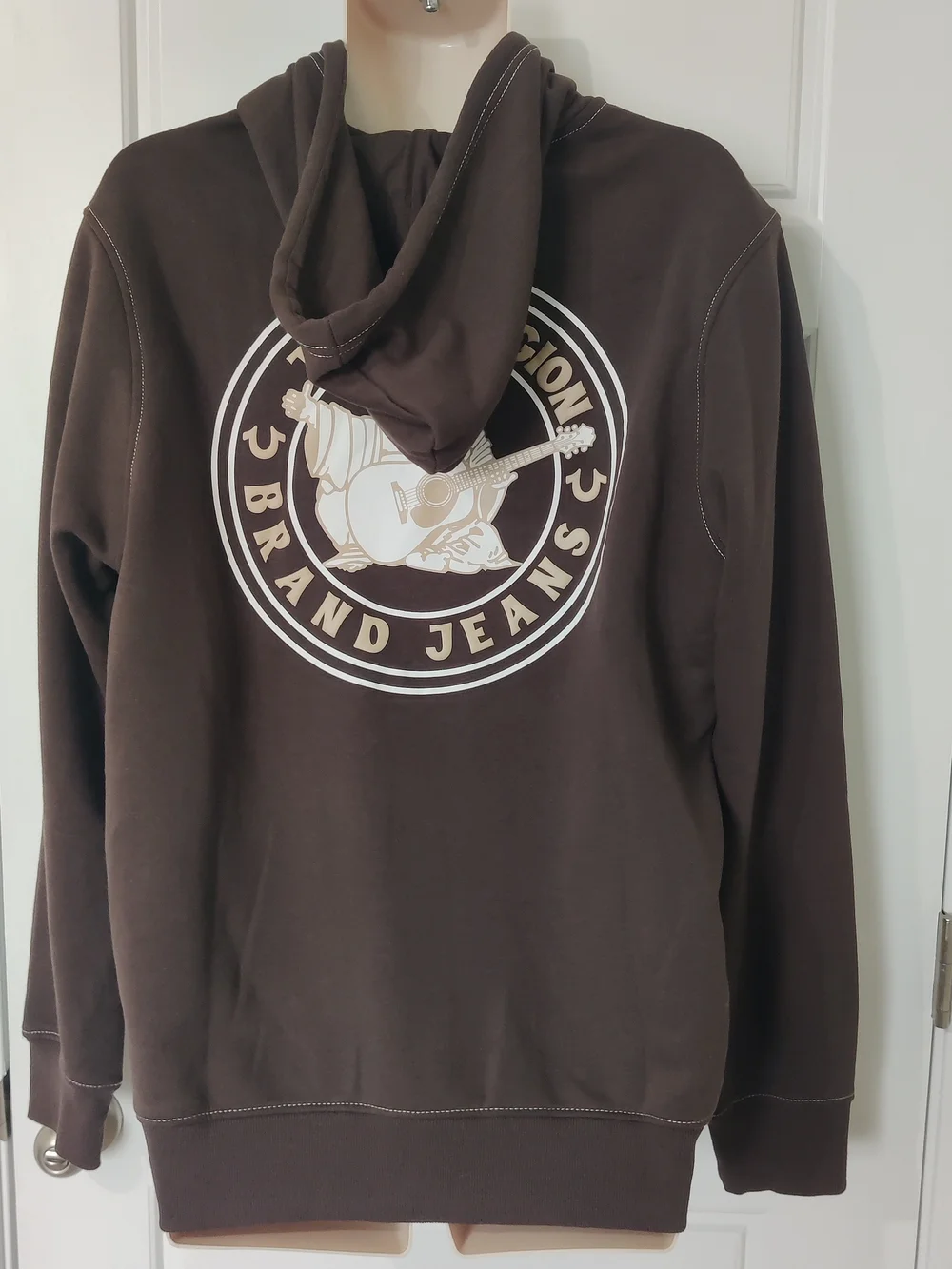 True Religion Men's Buddha Logo Seal Zip Hoodie Size XL NWT MSRP $119.00